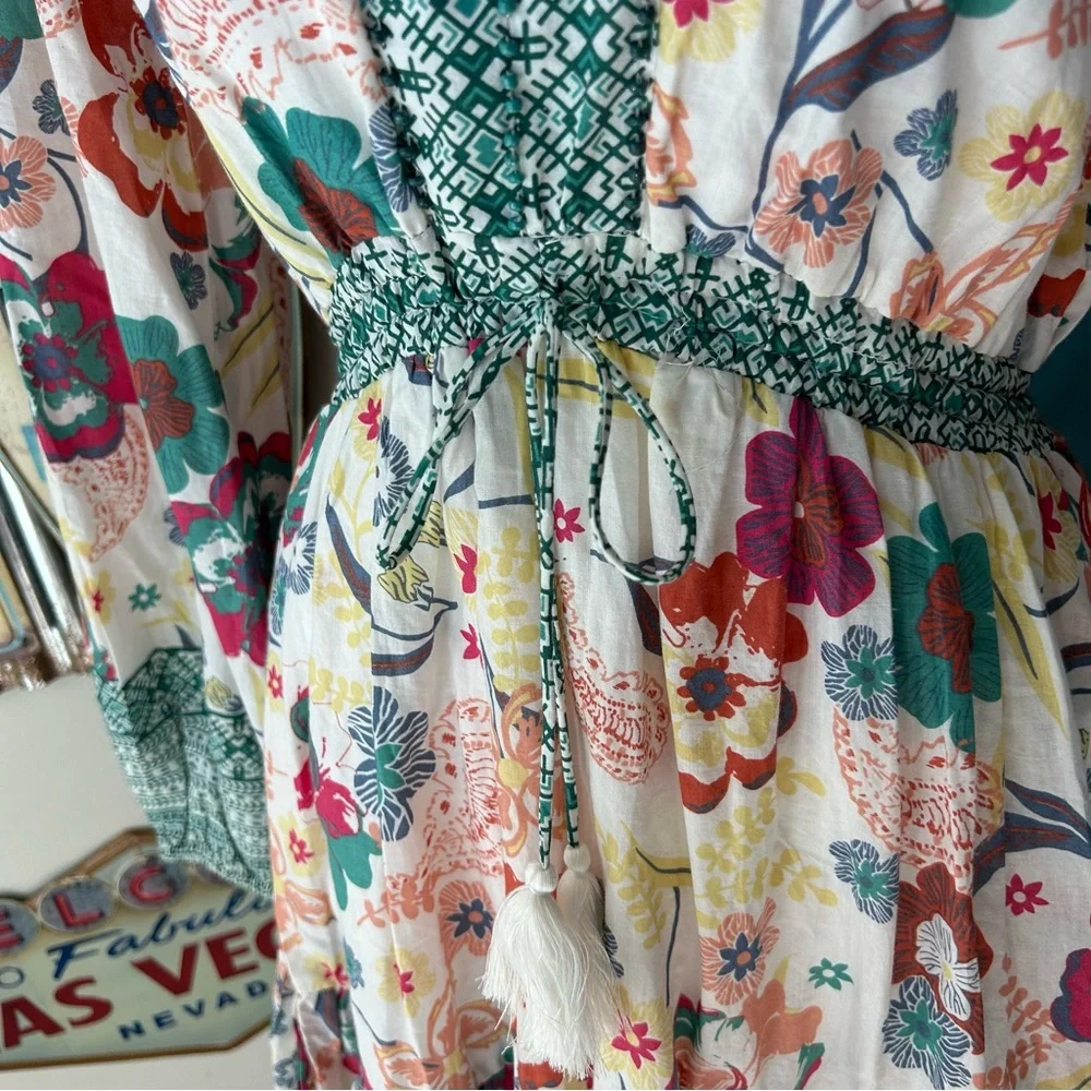 Kaktus Floral Beaded Trim Dress - Picture 9 of 13
